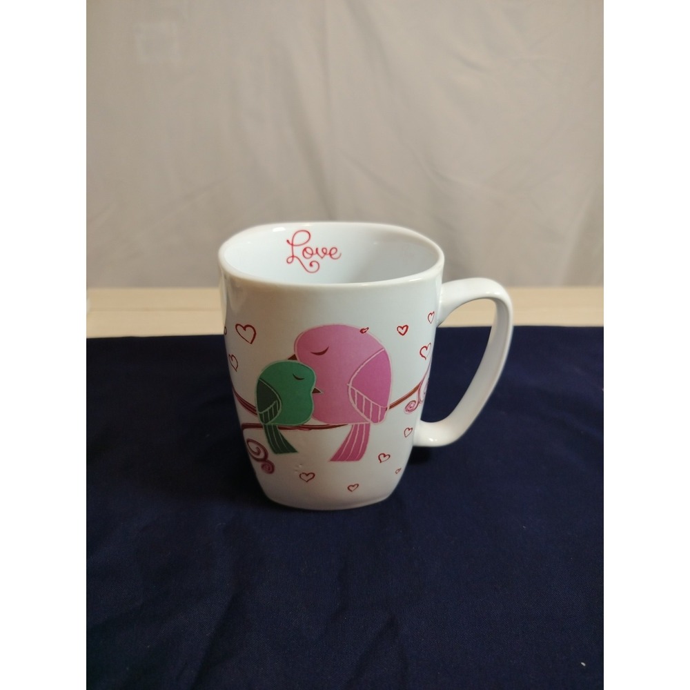Mulberry Home Collection Kissing‎ Love Birds Coffee Mug